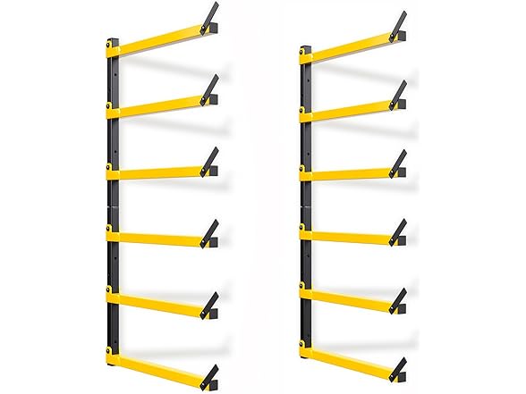GREENER Lumber Storage Rack Folding w/ 6-Levels, 2 Ct