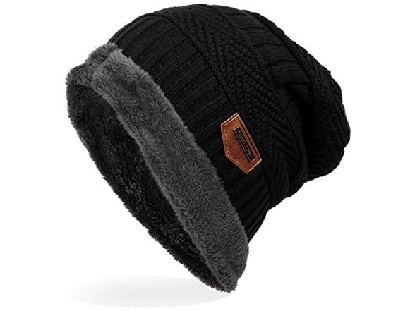 Ensnovo Men (M) Winter Beanies Hat Soft Lined Cap