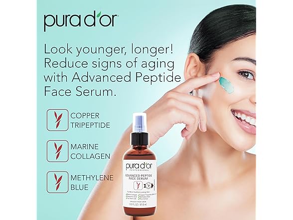 PURA D'OR 3.3 Oz Advanced Peptide Serum