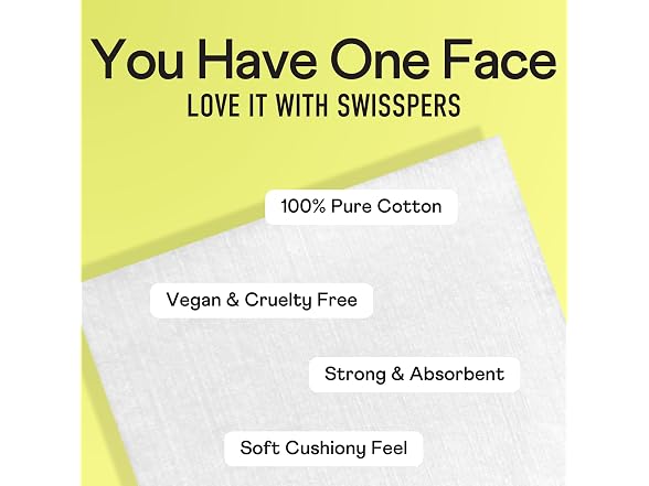 Swisspers Facial Cleansing Cotton Pads 3pk