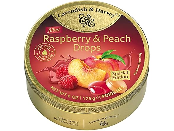 9pk C&H Raspberry & Peach Drops