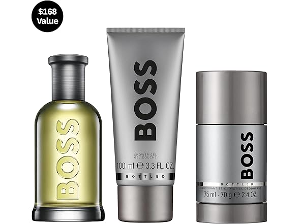Hugo Boss Men's 3-Pc. Bottled Eau de Toilette Gift Set