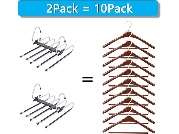 Magic Pants Space Saving Hangers, 2 Pack