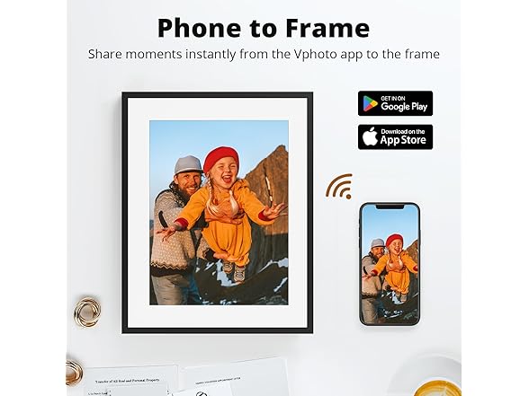 (NEW) Dragon Touch 15in FHD TS Digital Picture Frame