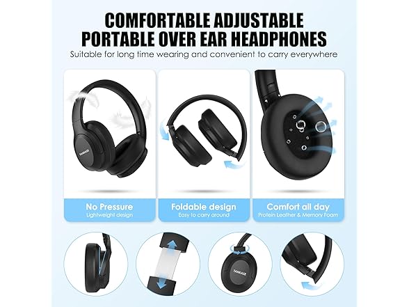 TANKASE Active Noise Cancelling Headphones