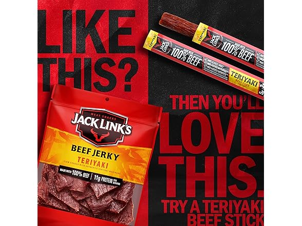 Jack Link's Beef Jerky, Teriyaki, Half Pounder