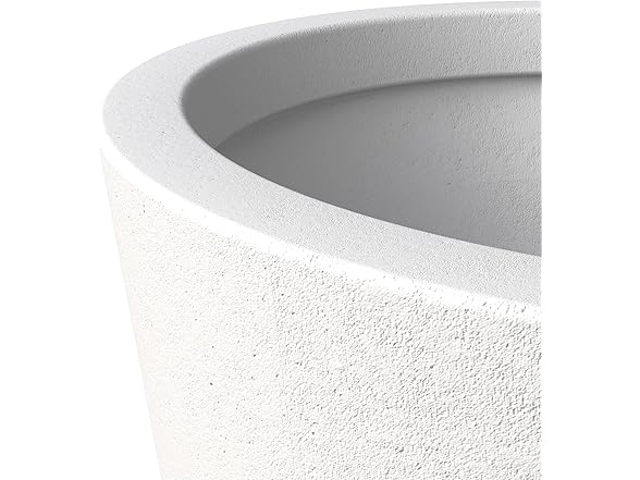 LeisureMod PP28W Pebble Planter White, 28"