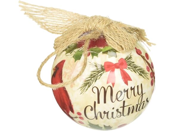 Burton & Burton Ornament 3" Red Cardinal On Tree Set
