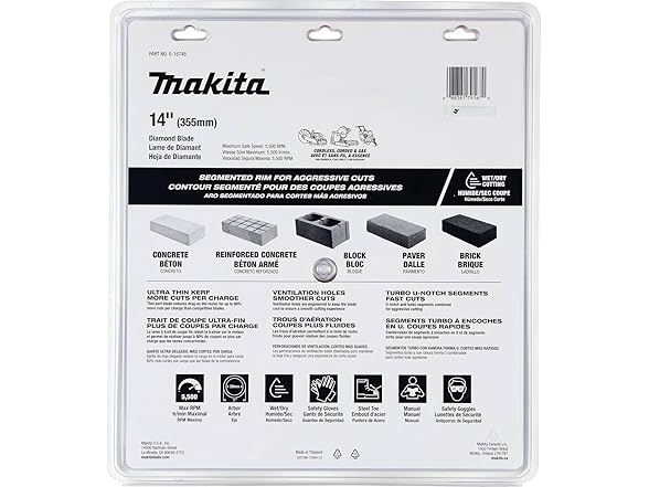 Makita E16748 14 Thin Kerf Diamond Blade