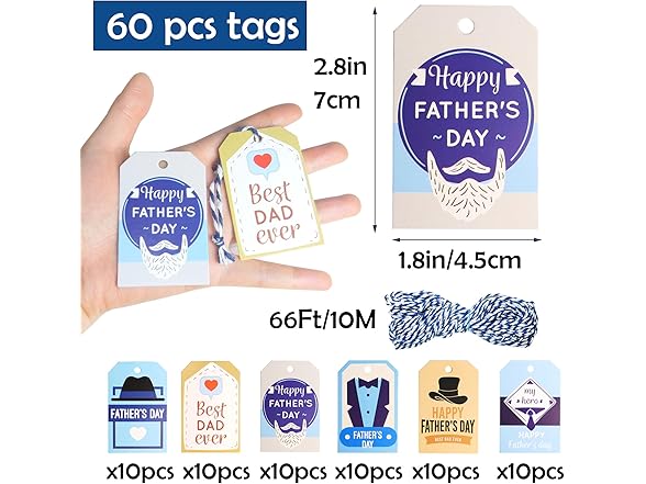 HADDIY Happy Father's Day Gift Tags