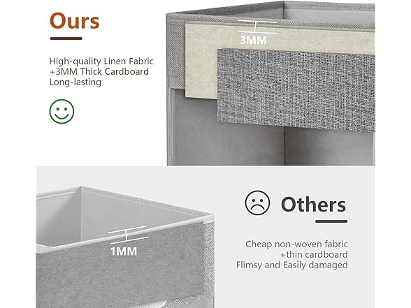Roobyl Storage Baskets with Clear Window