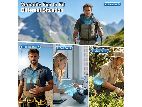 XZK 20000mAh Portable Waist Fan