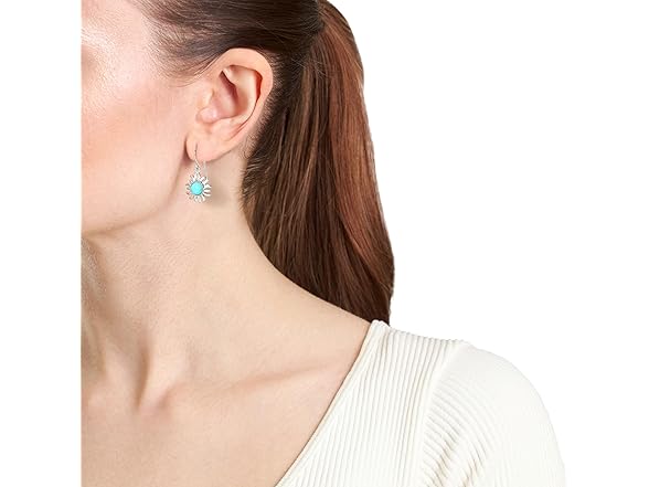 Amazon Essentials Turquoise Sunburst Earrings