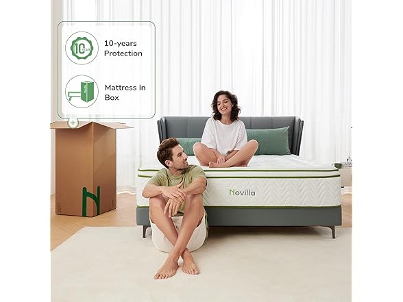 Novilla Full Mattress 12 Inch Hybrid Mattress