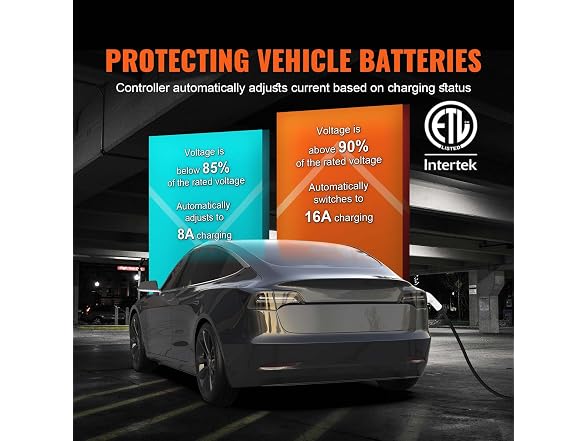 Level 1+2 Portable EV Charger, 16 Amp 120V