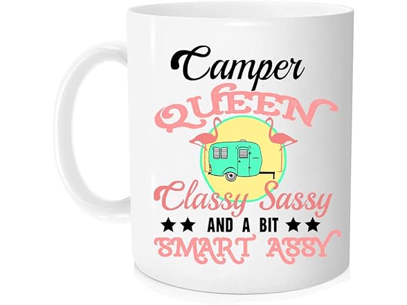 DOPHOME Funny coffee Mug - Camper Queen