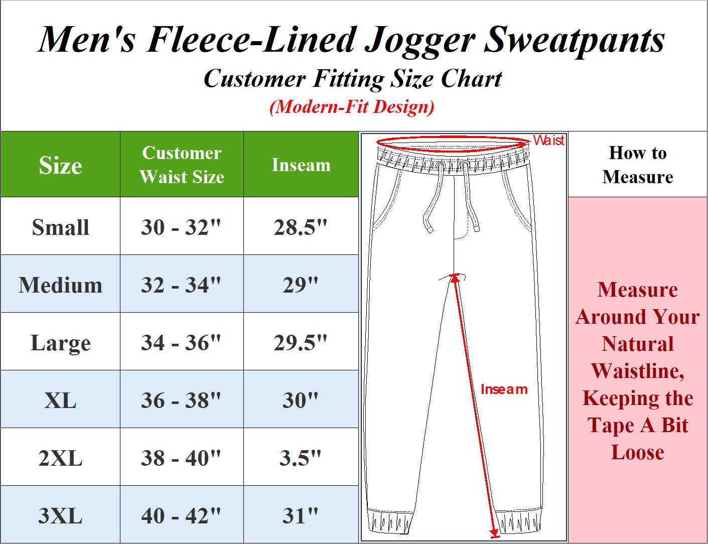 3Pk Mens Fleece Lined Jogger - Gallery 15