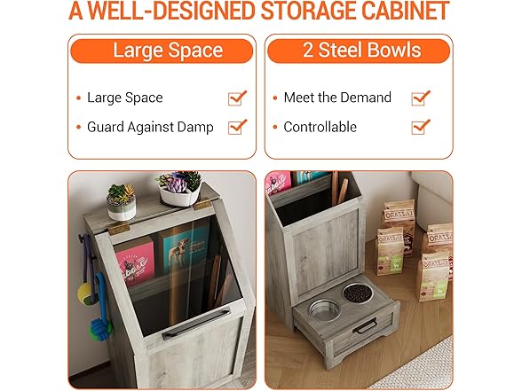 MOVECOM Top Opening Dog Feeding Station
