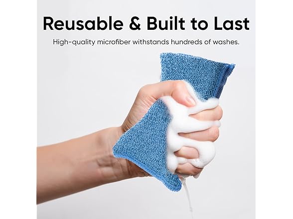 Miracle Microfiber Scrubbing Sponge Blue Extra