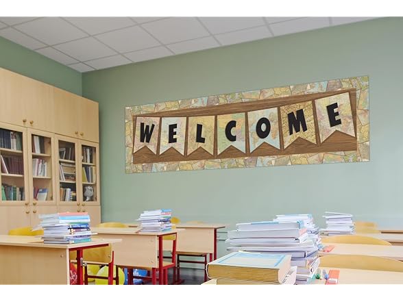 Teacher Created Resources Travel The Map Straight Border Trim