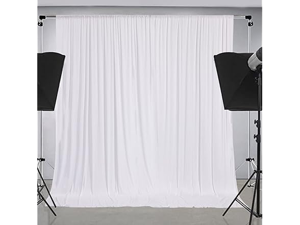 Mohoeey 10 ft x 10 ft White Backdrop