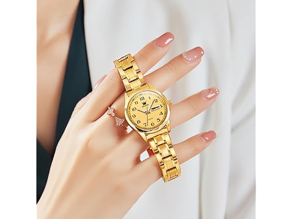 OLEVS Women’s Day Date Steel Watch