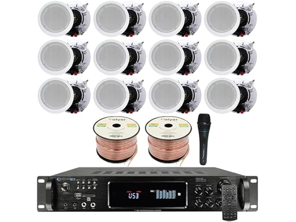 Vaiyer Home Stereo System Kit - 7.2 Channel 4500 Watts Bluetooth Amplifier
