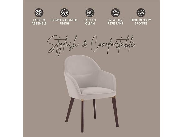 Leisuremod EDC21LGR Elias Dining Chair