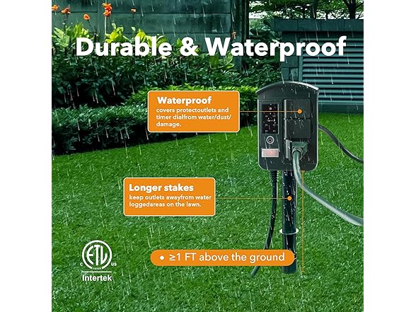 BN-LINK Outdoor Power Strip with 25FT Extension Cord