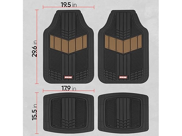 MOTOR TREND DualFlex™ Rubber Car Floor Mat