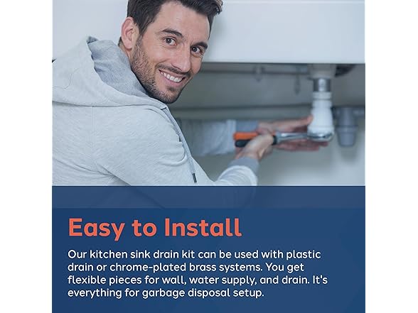 PlumbCraft 1.5-in. OD White Garbage Disposal Kit
