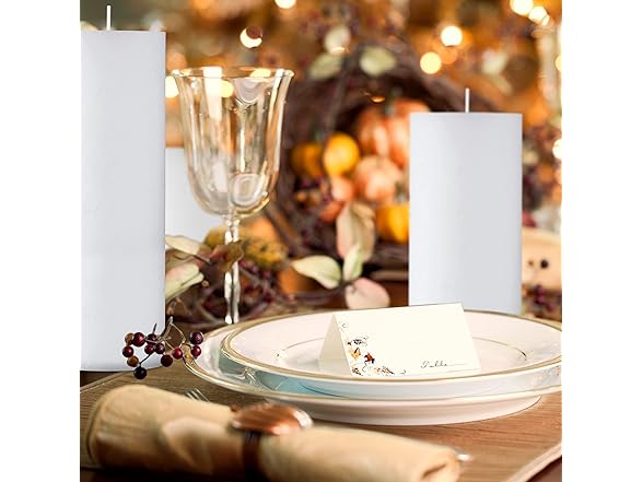 SPAAS Rustic White Pillar Candles