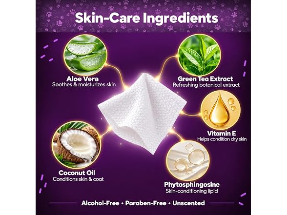 Petazy Pet Wrinkle Wipes for Face Folds