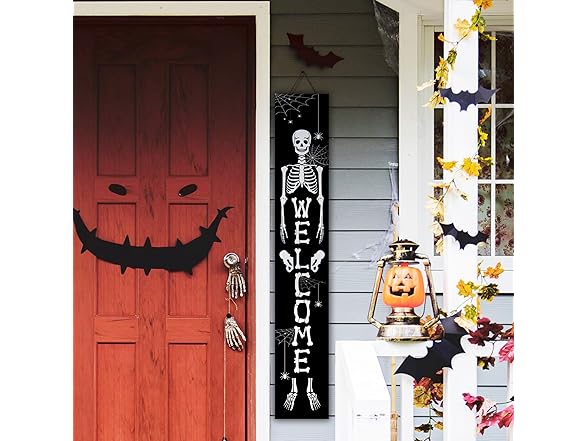 Halloween Porch Sign Welcome