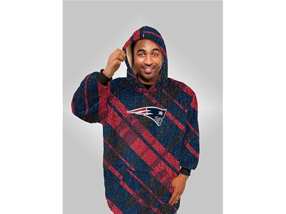 NFL Sherpa Flannel Hoodie Blanket - Choose Team