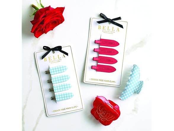 Bella Sleep and Spa Claw Clip Red Rose