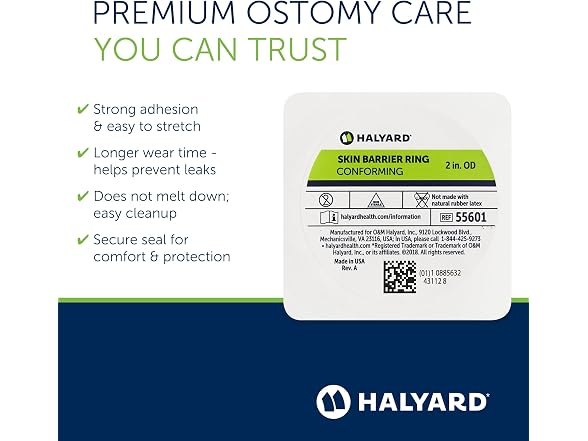 HALYARD Ostomy Conforming Skin Barrier Rings