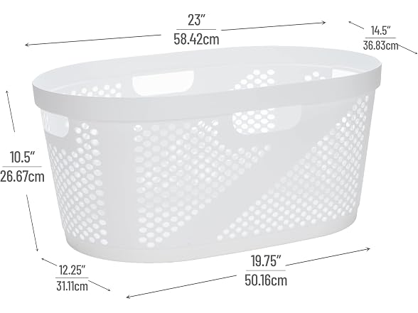 Mind Reader 40L Laundry Basket, Clothes Hamper