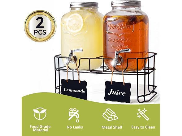 Semderm 2pk 1-Gal Drink Dispensers