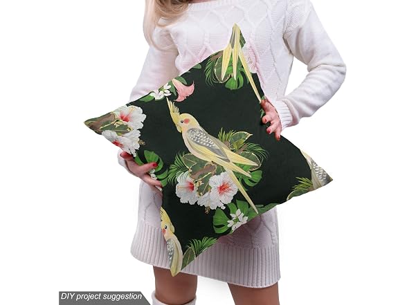 Ambesonne Yellow Bird Fabric by The Yard