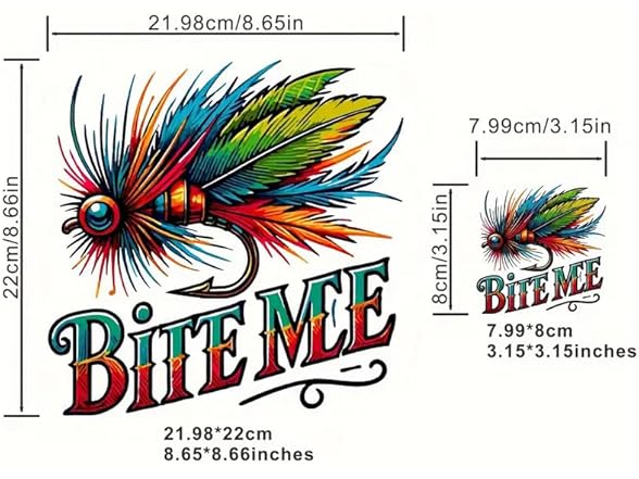 Xucload Bite Me Funny Fishing Lure Patch