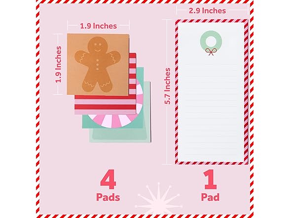 Jingle Sticky Notes 5pk