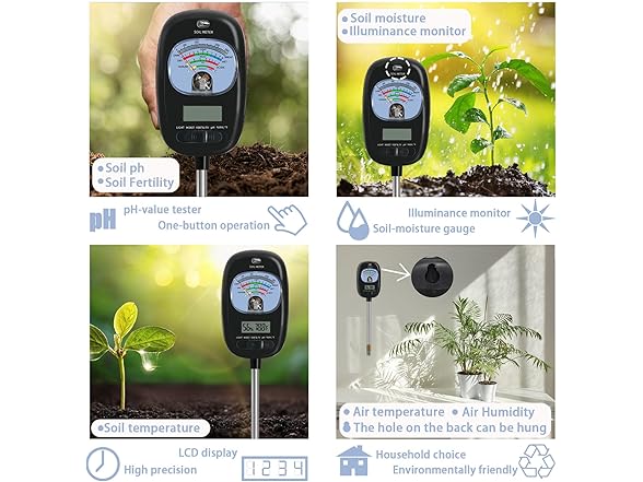 TryOpen Soil Test Kit Soil Moisture Meter