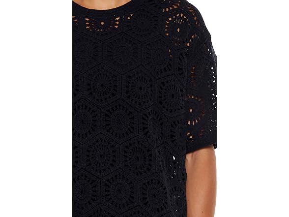 Forever 21 (L) Sweater-Knit Crochet Tee