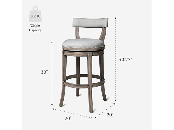 Alexander Bar Stool 31 Inches – Swivel Stool