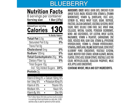 6PK Kellogg's Nutri-Grain Cereal Bars (Blueberry)