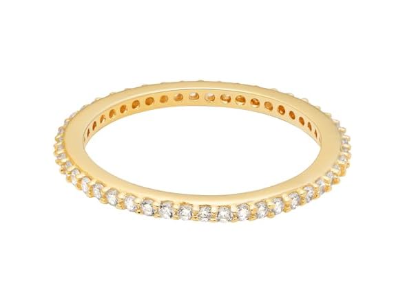 Amazon Essentials Women Yellow 18K Gold Over Ring