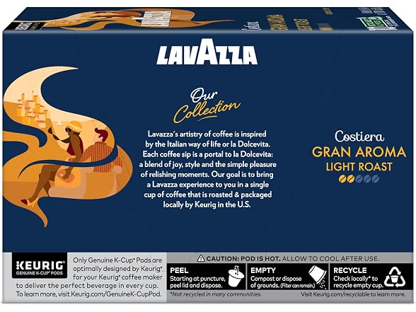 60Ct Lavazza Costiera Gran Aroma, Single-Serve K-Cups