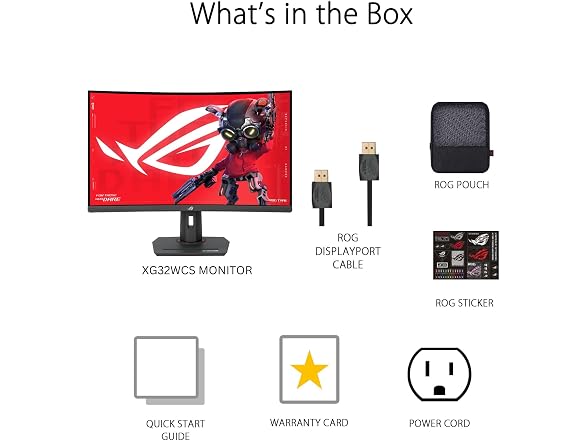 ASUS XG32WCS 31.5 ASUS 24 IPS 75Hz Monitor (VA24DQSB) - Adju