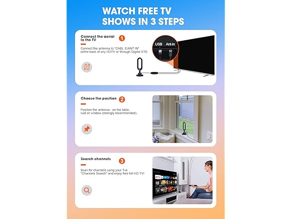 WUMINGLU 4K TV Antenna | Smart TV Indoor